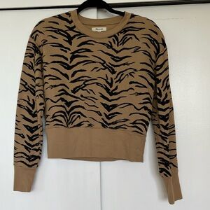 Madewell Tiger Striped Crewneck Sweatshirt
